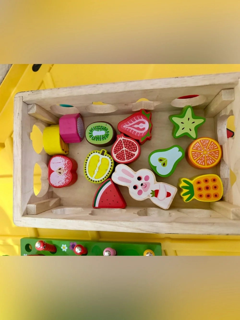 Wooden Montessori Pull-Along Shape Sorter & Vegetable Harvest Learning Toy Set